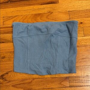 Urban Outfitters Blue Ribbed Crop Top